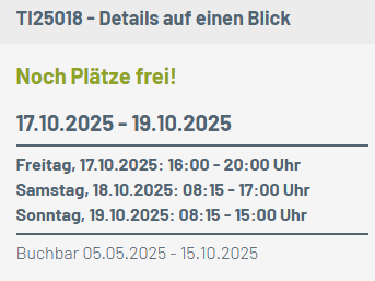 Mehr über den Artikel erfahren Basismodul ÜbungsleiterIn